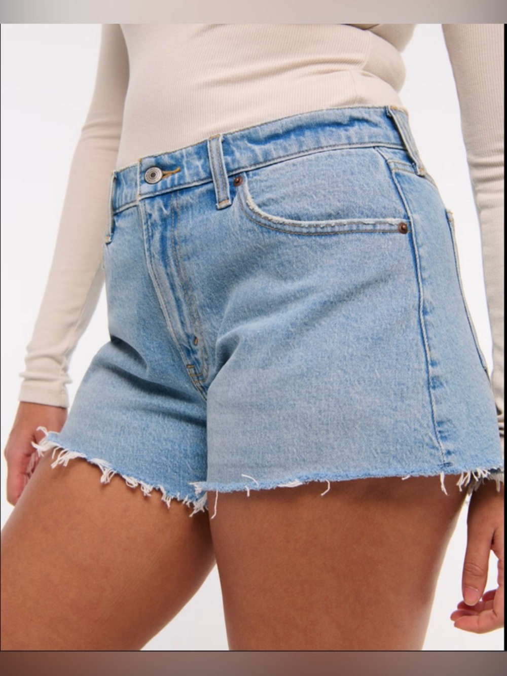 Abercrombie & Fitch Light Blue Denim Jean Shorts